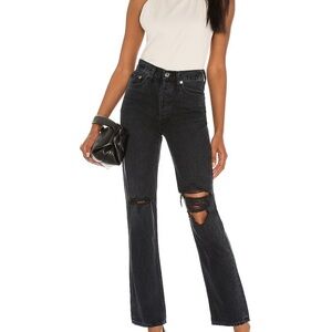 Agolde Lana Mid Rise Vintage Straight Jean in color Disorder